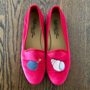 Del Toro Red Bombshell loafer flats